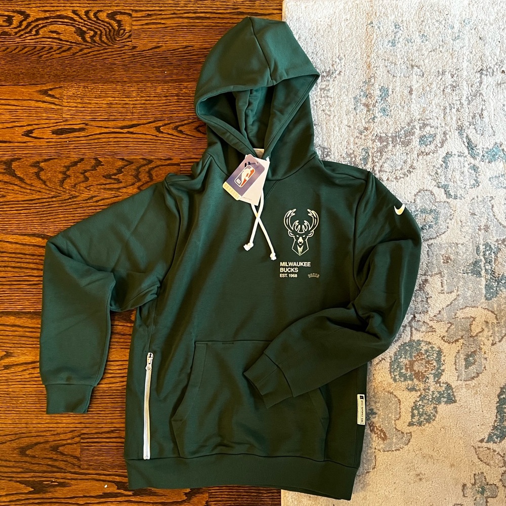 NIKE COURTSIDE MILWAUKEE BUCKS FULL ZIP HOODED SWEATSHIRT *MED* - NWT